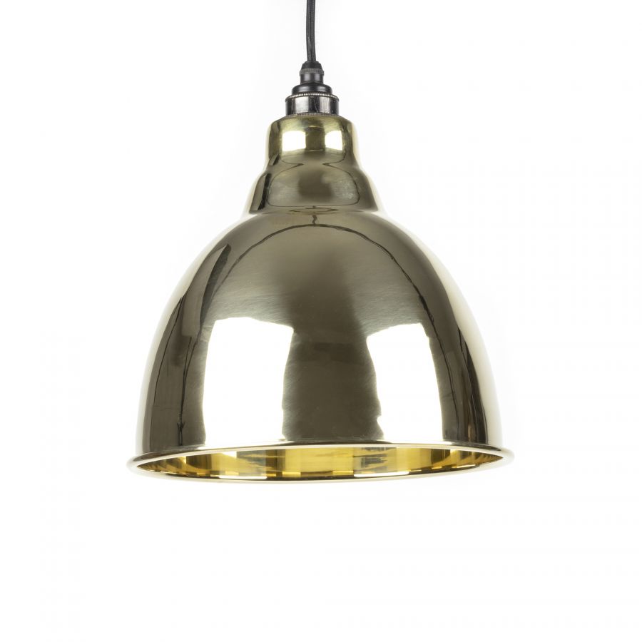 Brindley Smooth Brass Pendant Light – Elegant Classic Metal Ceiling Fixture