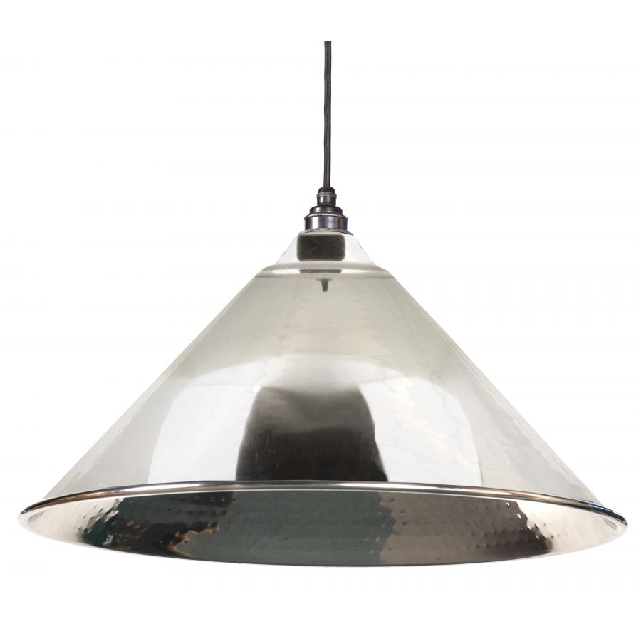 Hockley Hammered Nickel Pendant Light – From the Anvil Modern Finish