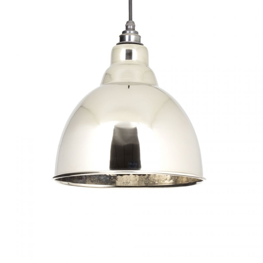 Brindley Hammered Nickel Pendant Light – Modern Industrial Pendant Light