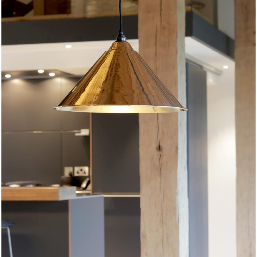 Hockley Smooth Brass Pendant Light – Elegant Gold-Tone From the Anvil Fixture