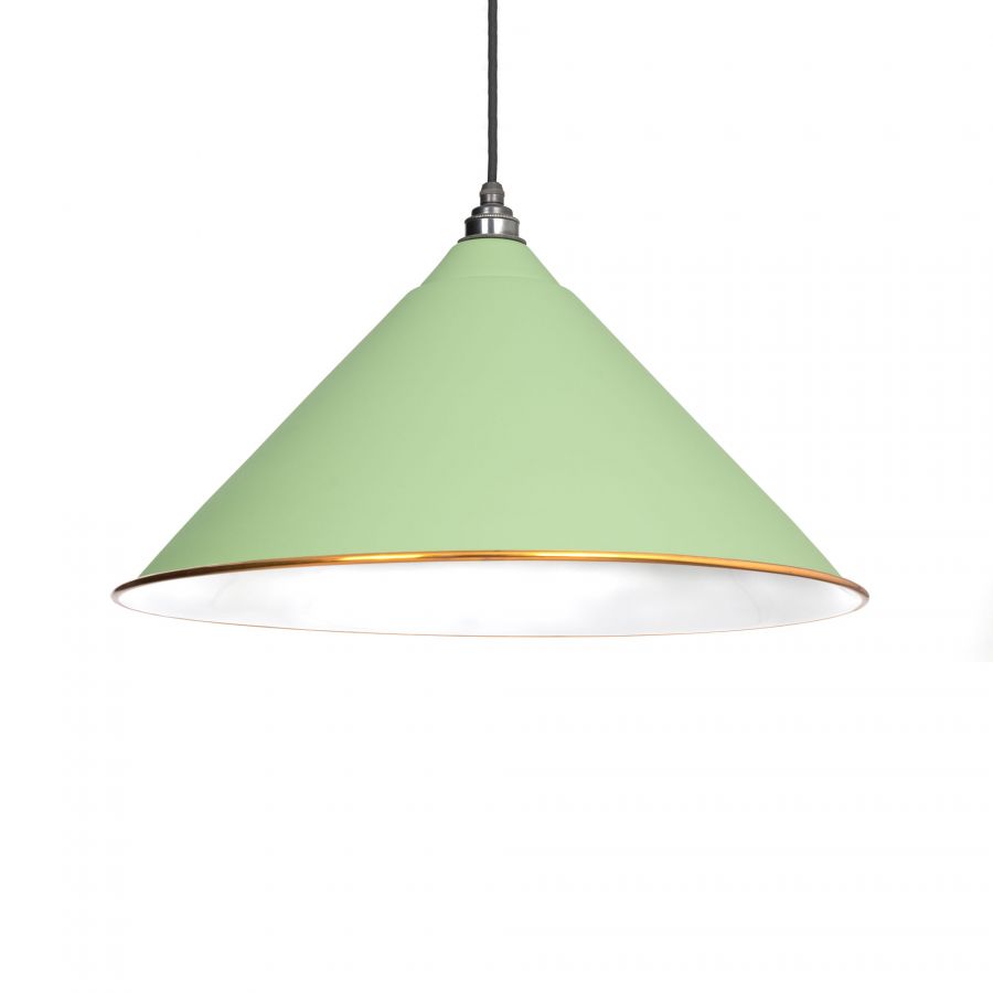 Hockley Sage Green Pendant Light – Handcrafted From the Anvil Metal Lamp