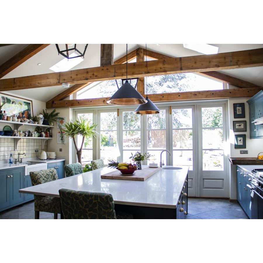 Hockley Dark Grey Hammered Copper Pendant Light – From the Anvil Collection