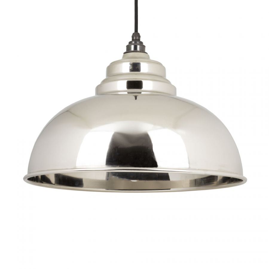 Harborne Smooth Nickel Pendant Light – Contemporary Metal Ceiling Fixture