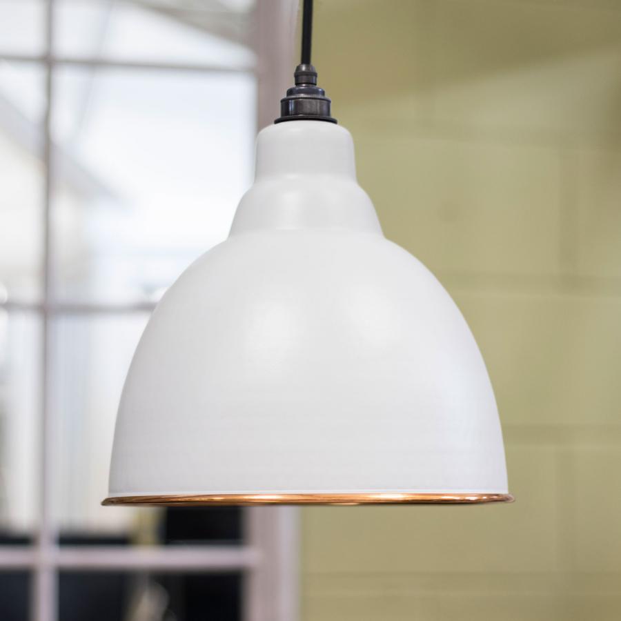 Brindley Light Grey Hammered Copper Pendant Light – From the Anvil Artisan Design
