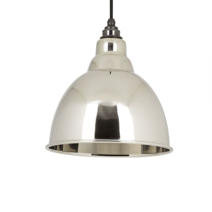 Brindley Smooth Nickel Pendant Light – Modern Industrial Ceiling Fixture