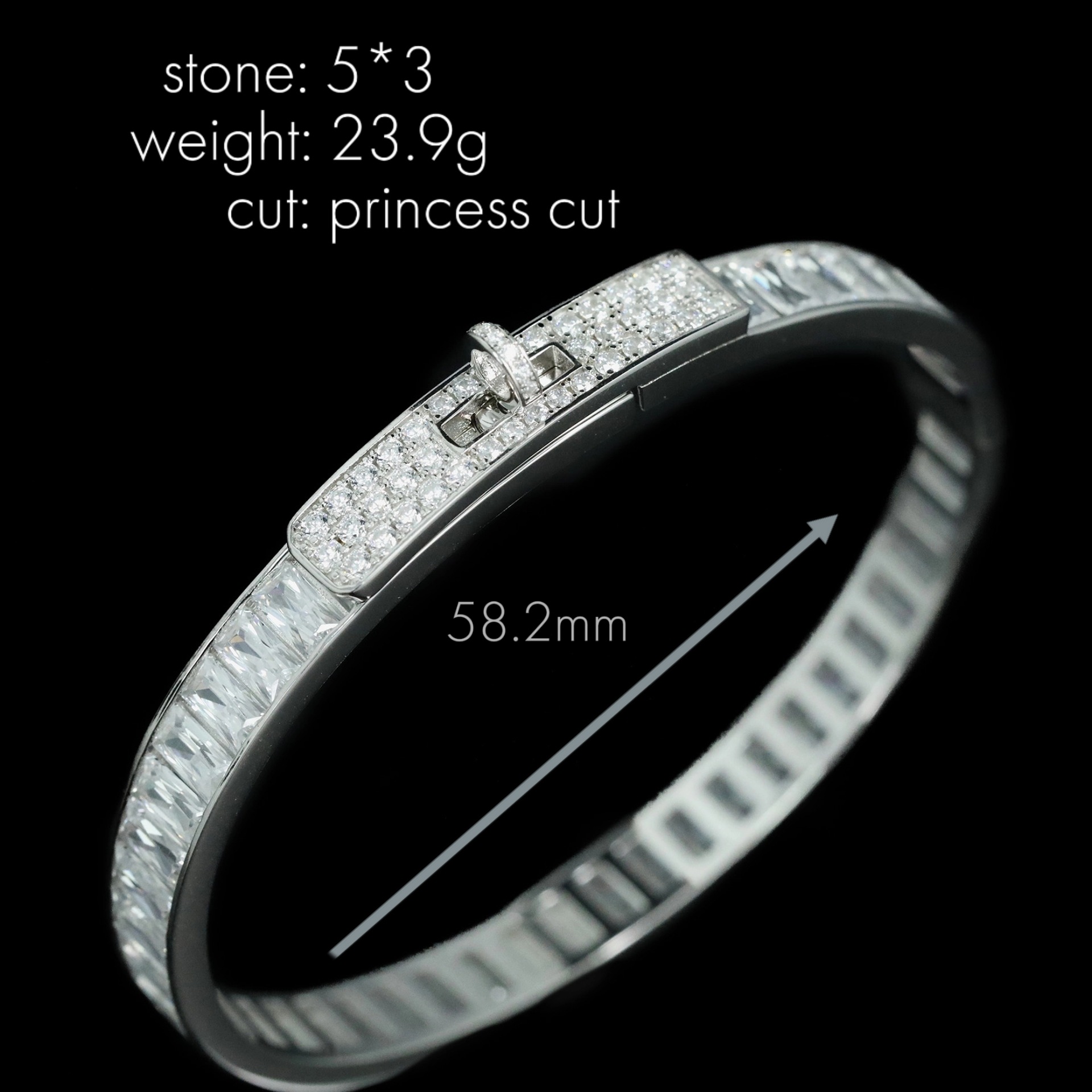 925 Silver Gold-Plated High-Carbon Diamond Bracelet – Elegant & Sparkling Design