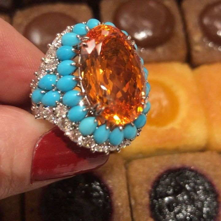 925 Silver Gold-Plated High Carbon Diamond Blue Pine Fenda Color Ring – Elegant & Unique Design