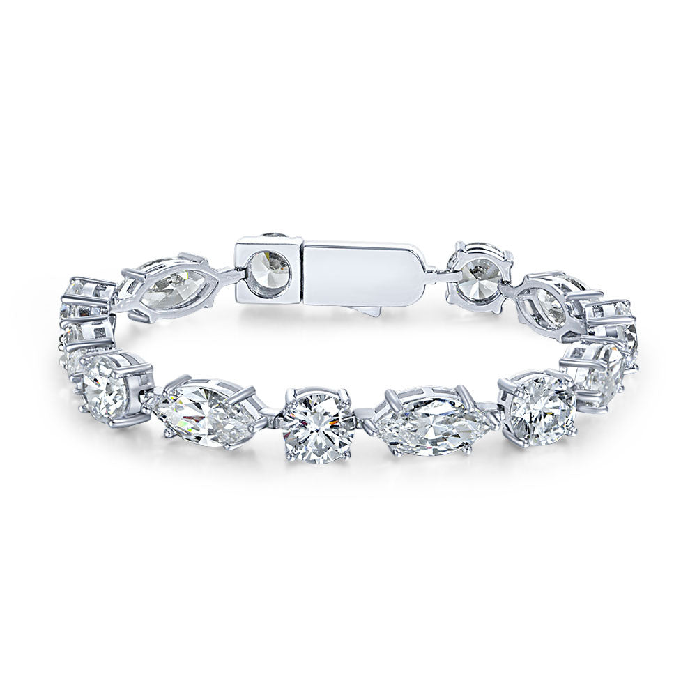 1.5ct simulation full diamond 925 silver bracelet female European and American ins style hand jewelry