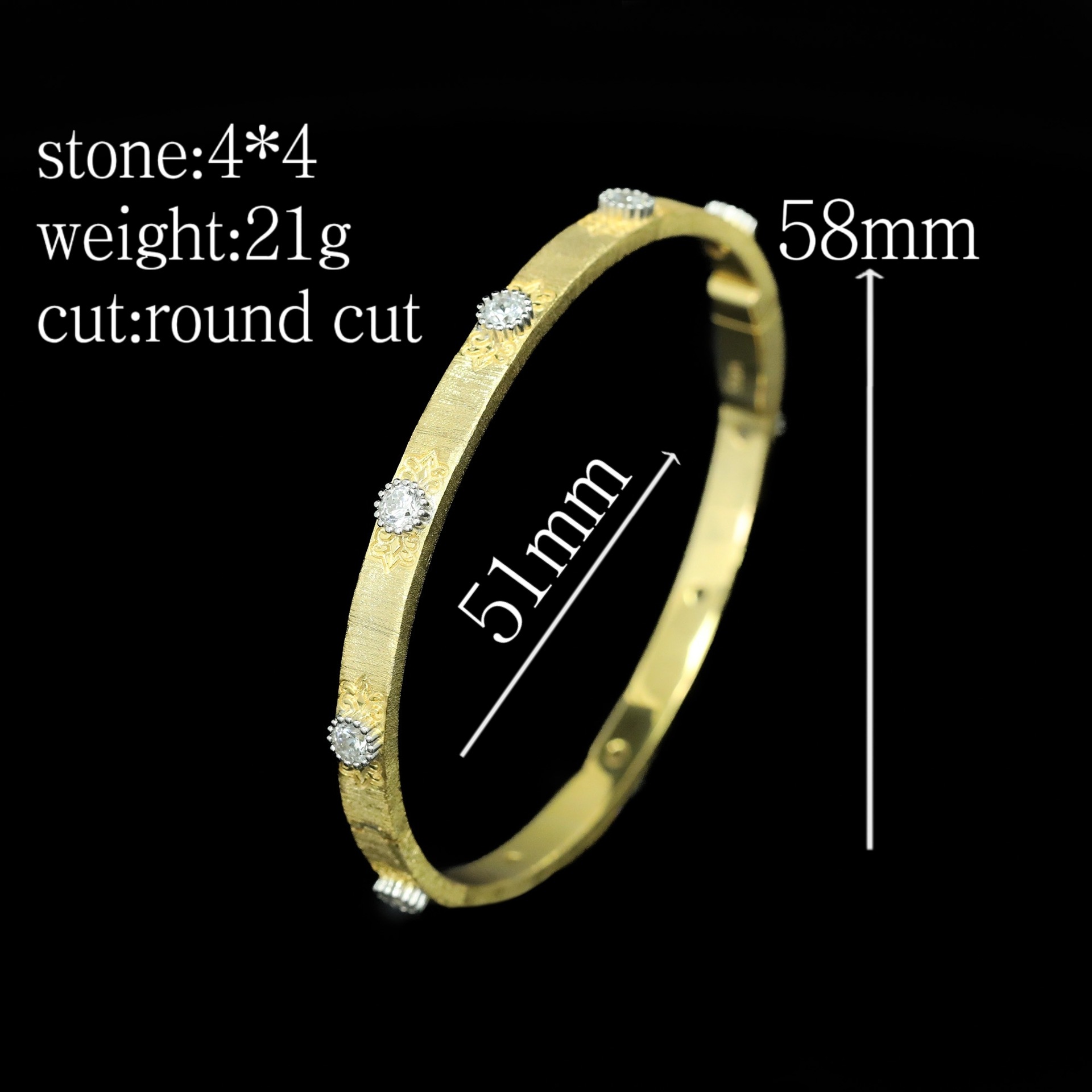 925 Silver Gold-Plated Brushed Vintage Bracelet – Timeless & Elegant Design