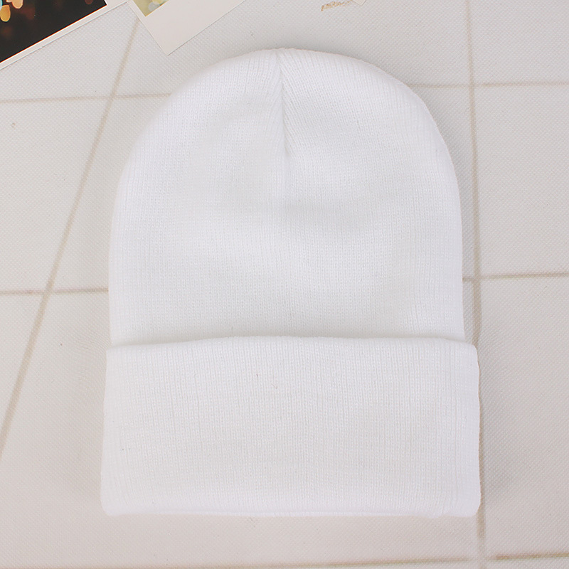 Men Women Beanie Hat Winter Wool Knitted Baggy Pull On Soft Caps