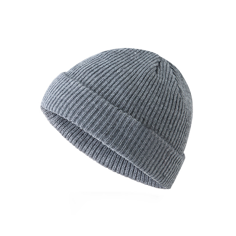 Men Women Beanie Hat Winter Wool Knitted Baggy Pull On Soft Caps