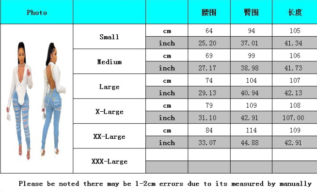 Fashion hole jeans Leggings
