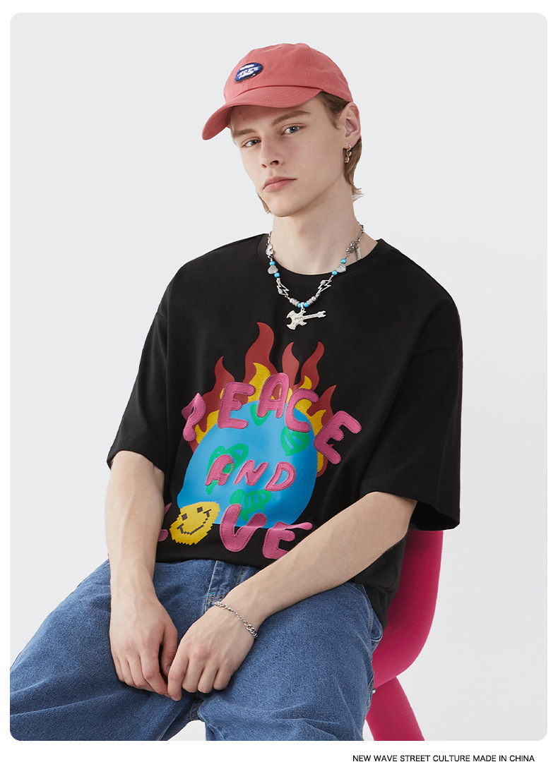 Summer Men Women Short Sleeve T-shirt Tee Pullover Tops Unisex Sweatshirt