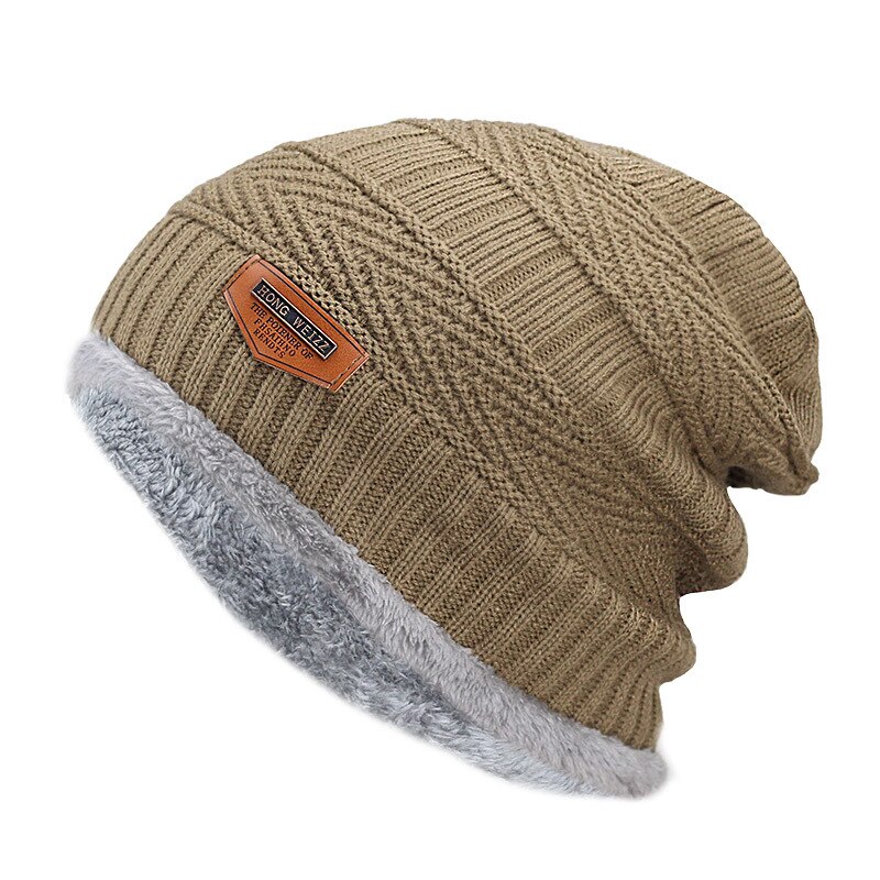 Men Women Beanie Hat Winter Wool Knitted Baggy Pull On Soft Caps