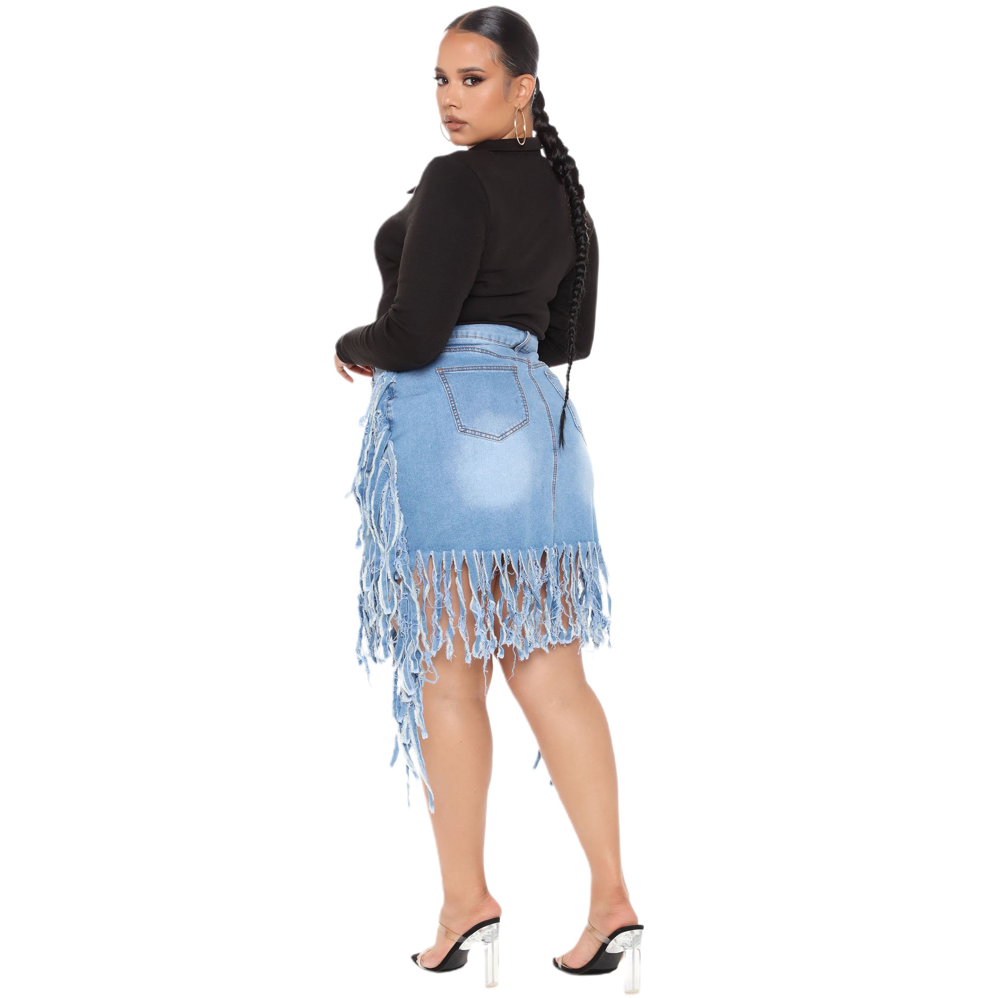Sexy skirt denim casual skirt