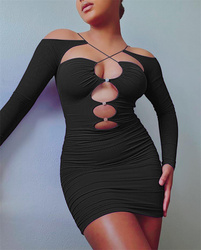 Summer dress pleated  rhinestone nightclub style Sexy Dresses Women