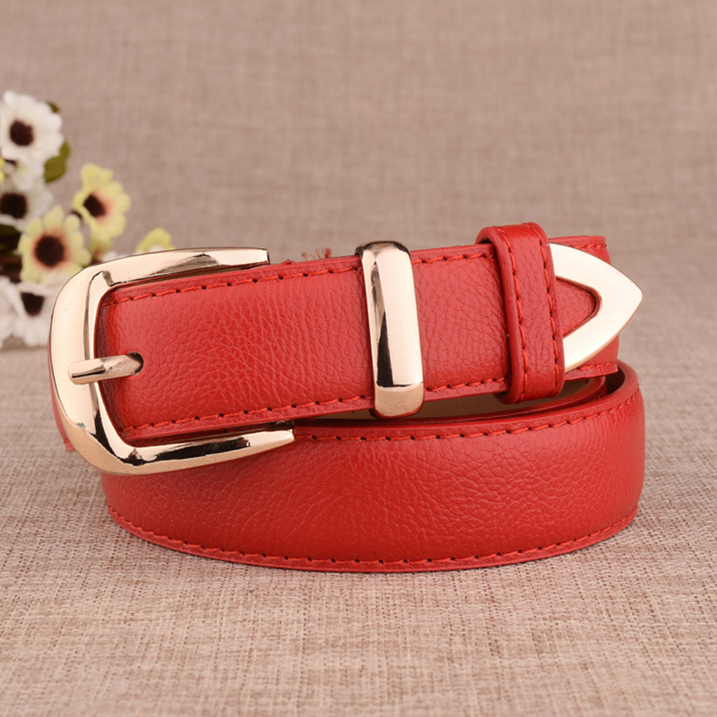Women Men Belt 3.8cm Cowhide Leather Buckle Belt Unisex
