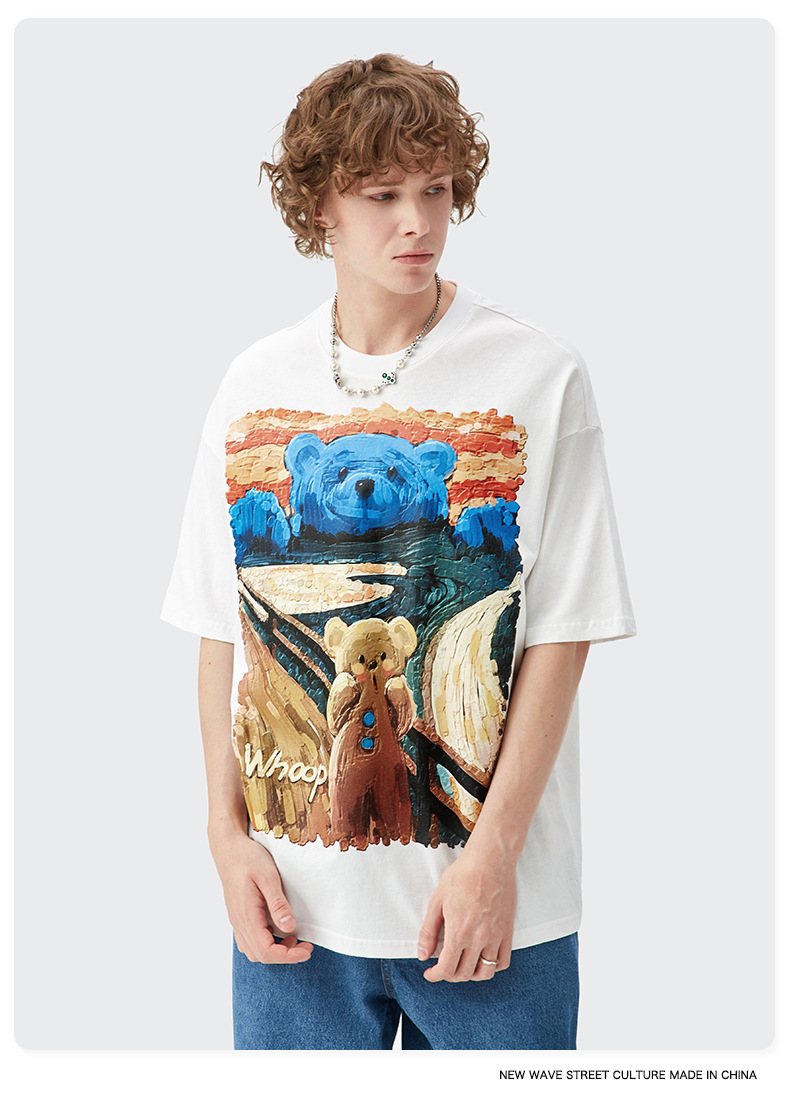 Summer Men Women Short Sleeve T-shirt Tee Pullover Tops Unisex Sweatshirt