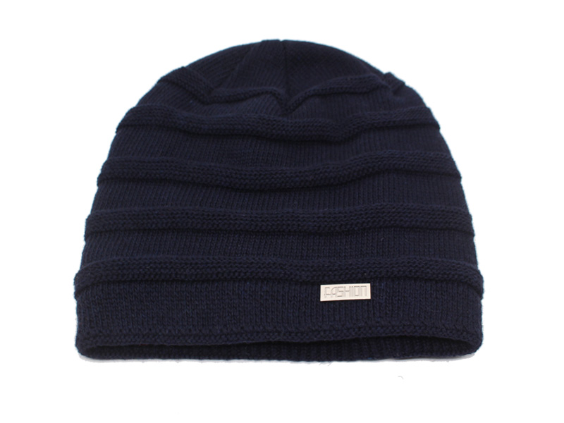 Men Women Beanie Hat Winter Wool Knitted Baggy Pull On Soft Caps