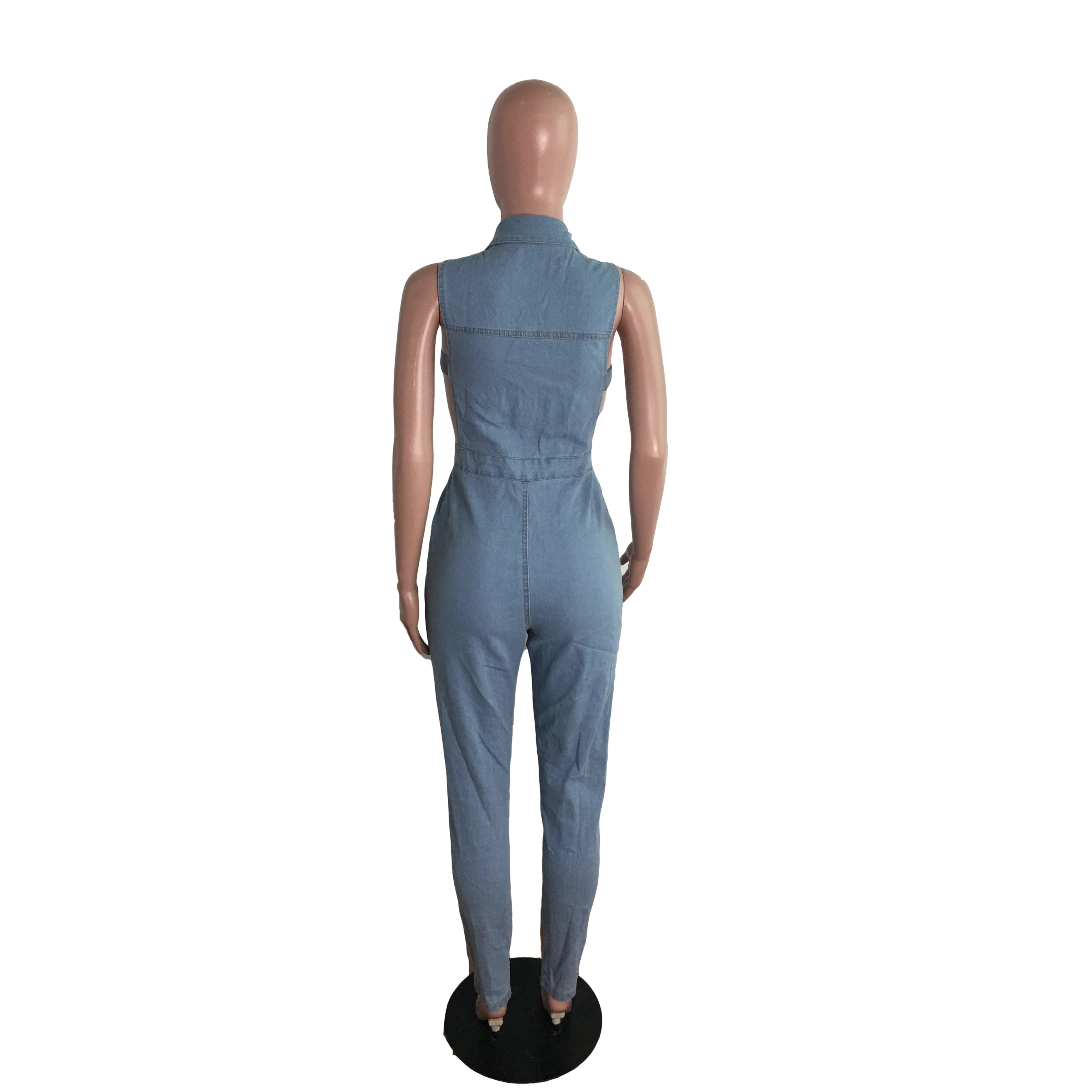 Fashion denim slim Jumpsuit