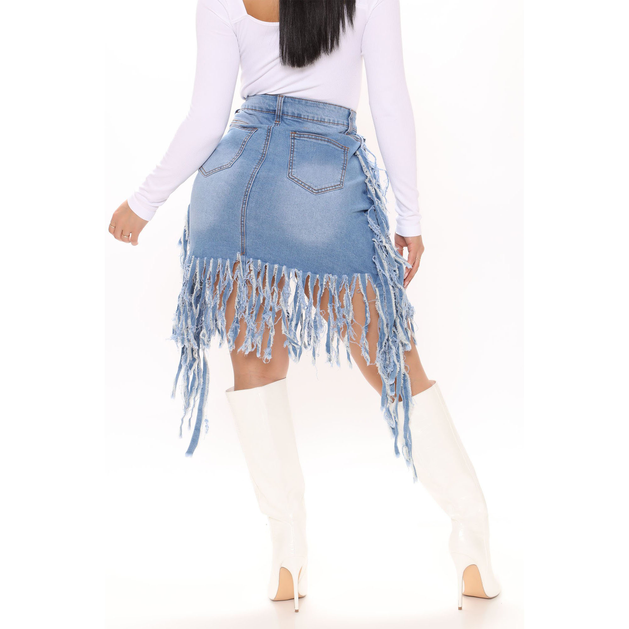 Sexy skirt denim casual skirt