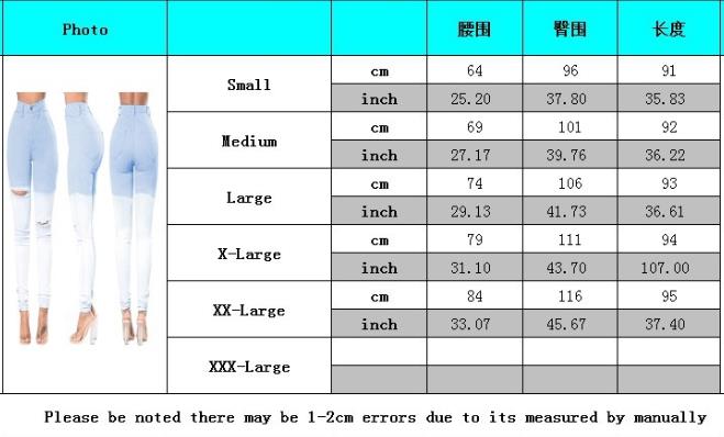Fashion slim high waist jeans Leggings