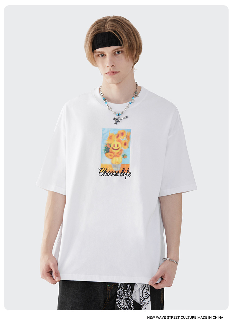 Summer Men Women Short Sleeve T-shirt Tee Pullover Tops Unisex Sweatshirt