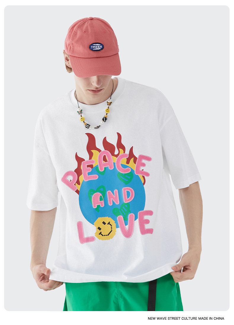 Summer Men Women Short Sleeve T-shirt Tee Pullover Tops Unisex Sweatshirt