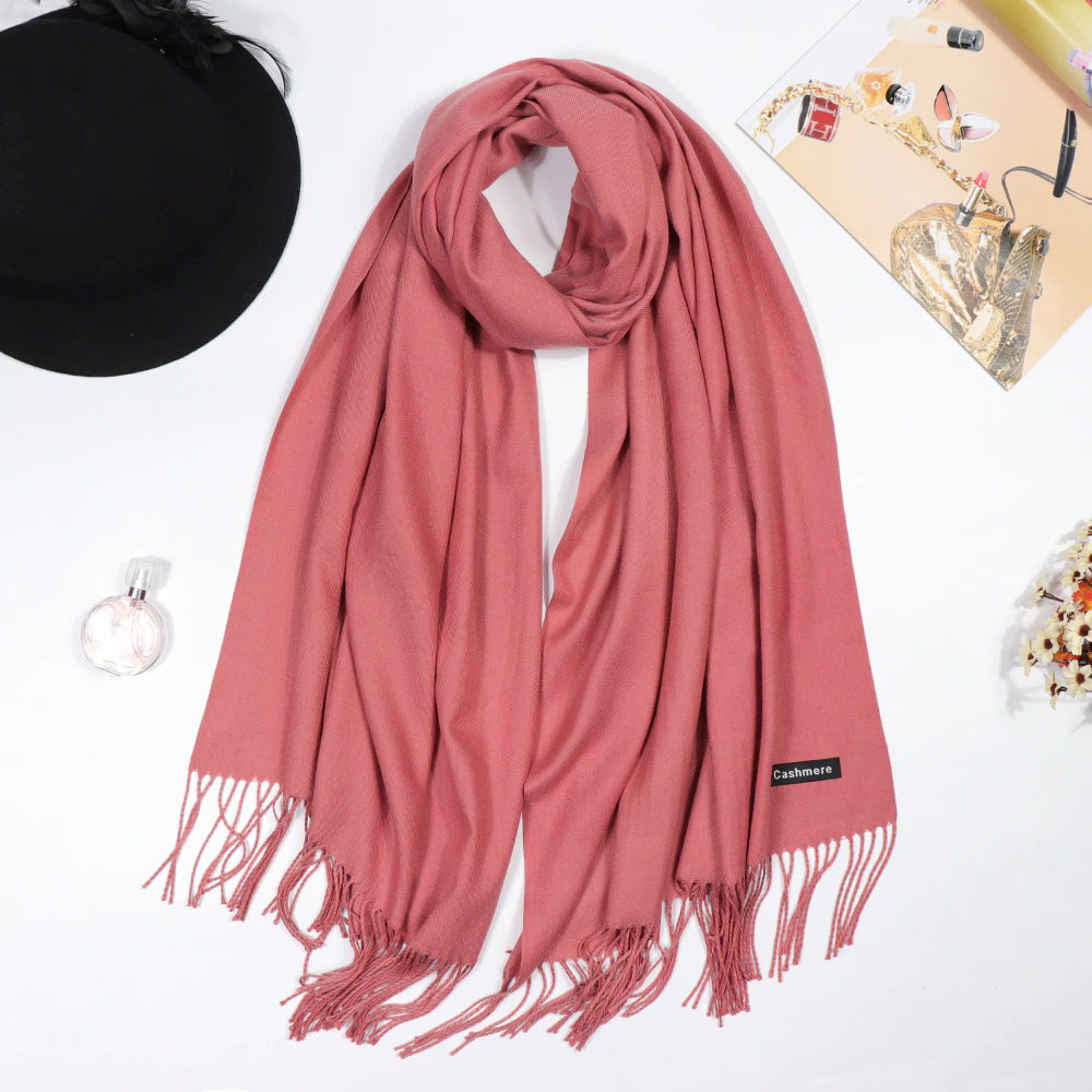 Women Men Logo Scarf Wool Cashmere Scarves Shawl Blanket Wrap Knit
