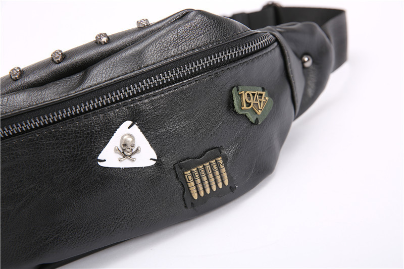 Men Bumbag Belt Bag Waist Pack Crossbody Bag Leather Shoulder Hip Chest Pouch Phone Purse