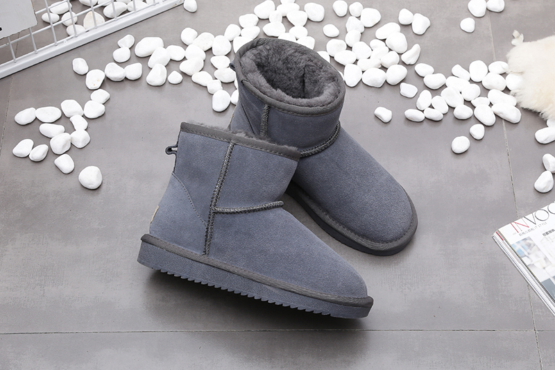 Women Boots Suede Ankle Boot Leather Winter Snow Shoes Footwear 34-42