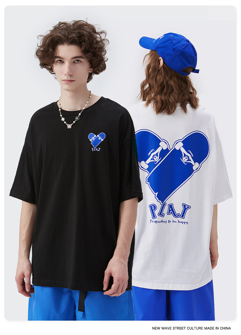 Summer Men Women Short Sleeve T-shirt Tee Pullover Tops Unisex Sweatshirt