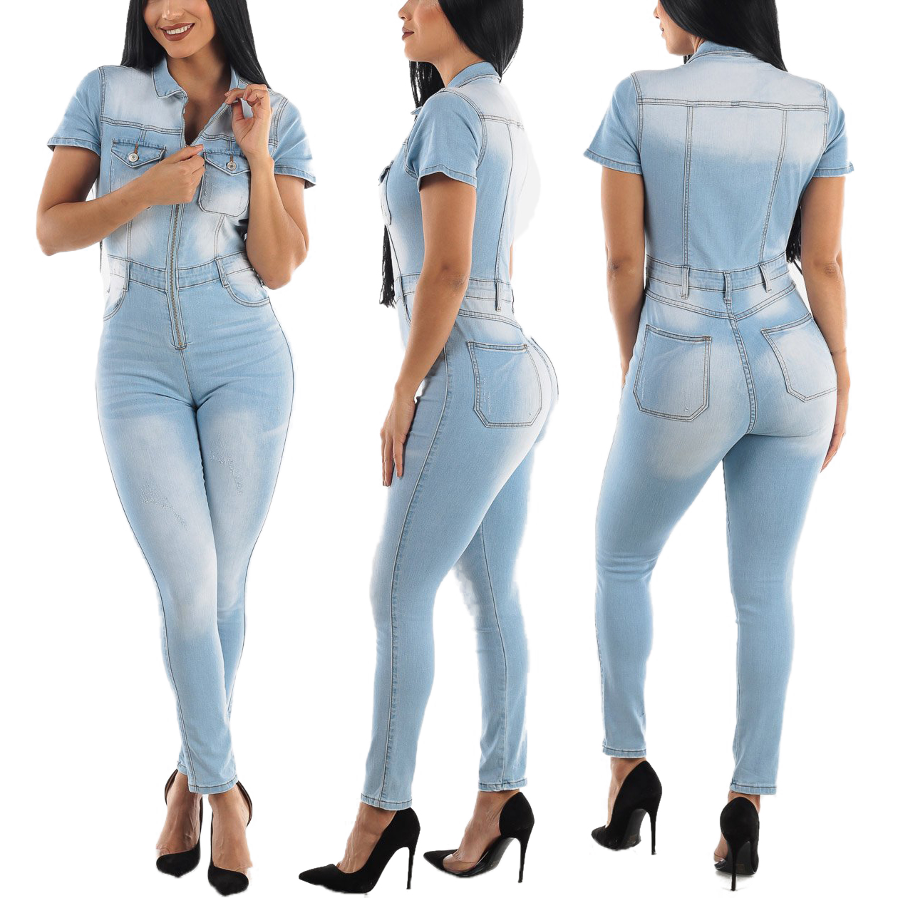 Fashion slim casual waist Jumpsuit