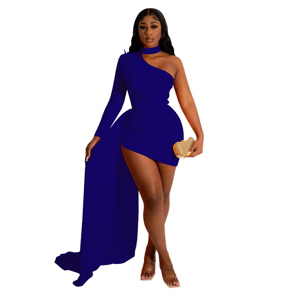 Plus Size Dress Amazon Fall new sexy off the shoulder fitted waist dress for women