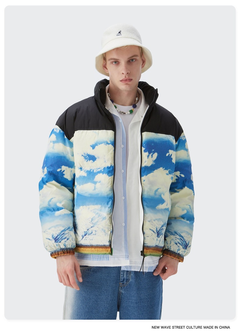 Women Men Down Jacket Hooded Coat Warm Winter Windproof Casual Parkas