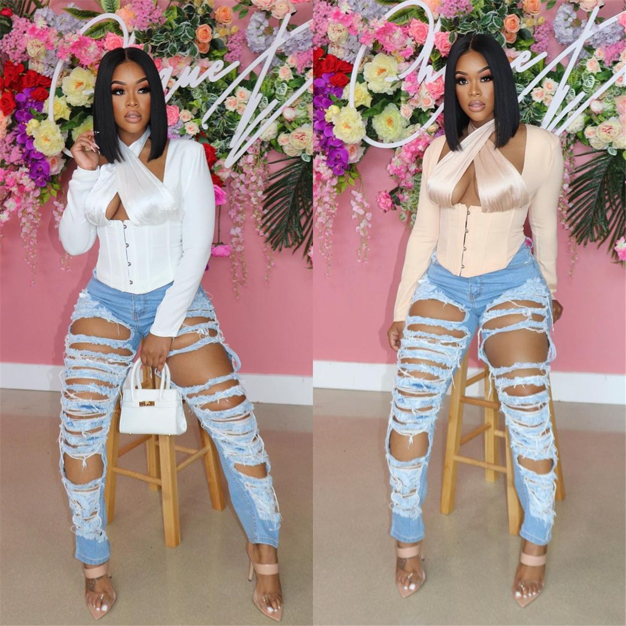 Wash and wear straight jeans