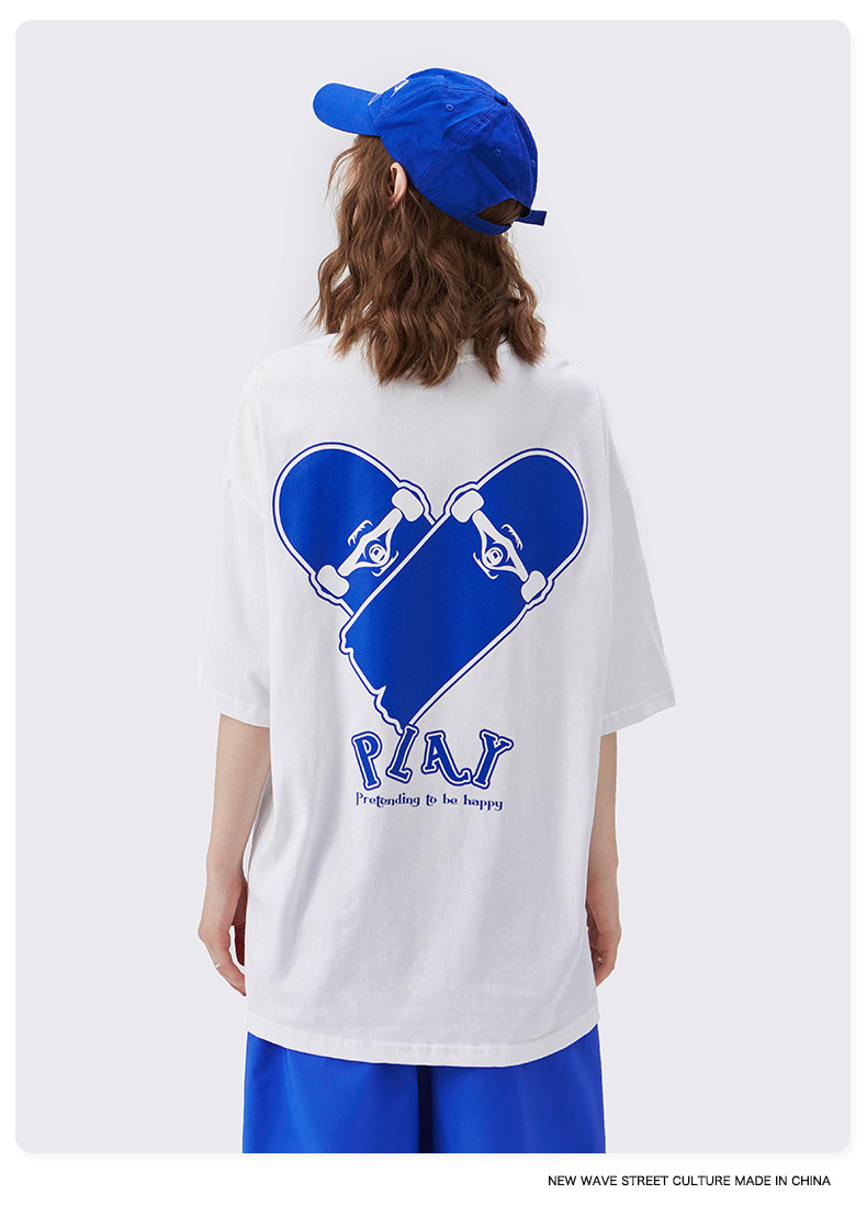 Summer Men Women Short Sleeve T-shirt Tee Pullover Tops Unisex Sweatshirt