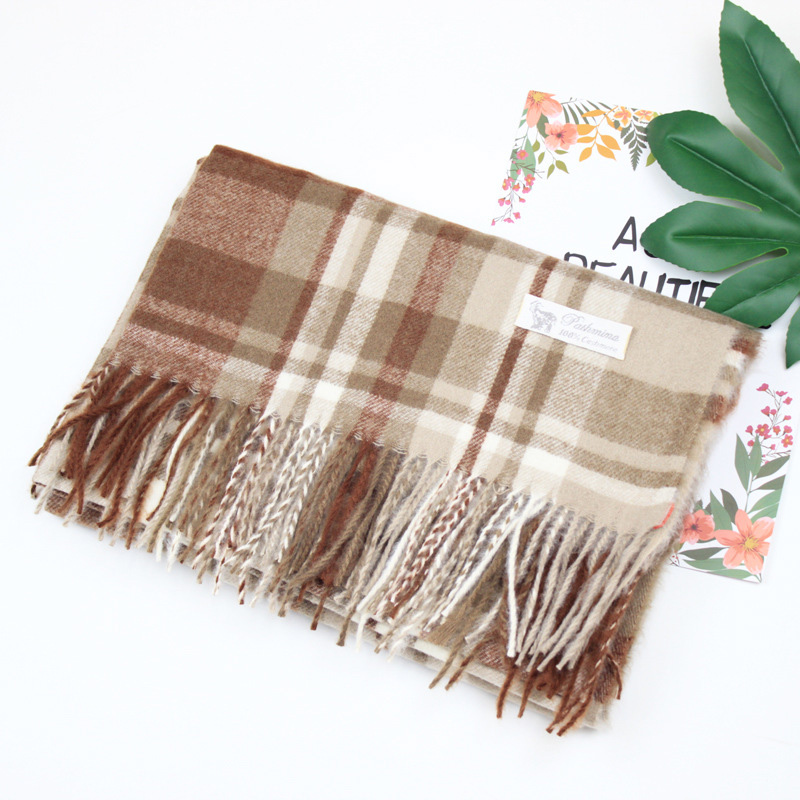 Women Men Logo Scarf Wool Cashmere Scarves Shawl Blanket Wrap Knit