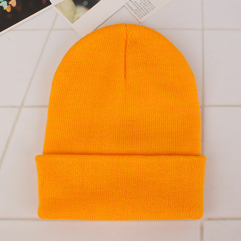 Men Women Beanie Hat Winter Wool Knitted Baggy Pull On Soft Caps