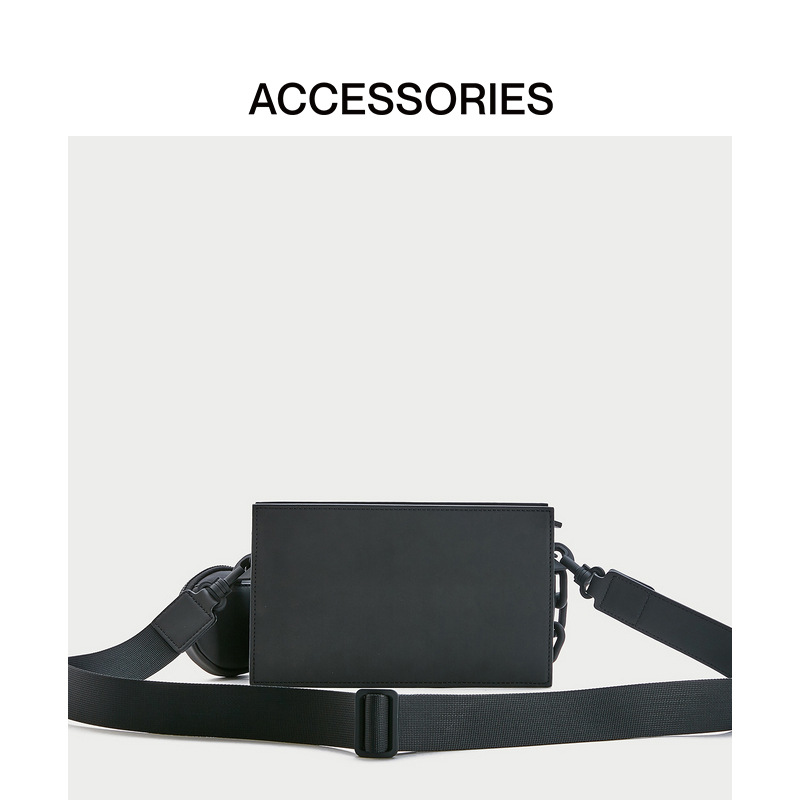 Men Messenger Shoulder Bag Leather Black Cloth Crossbody Sling Handbags Business Houlder Bag