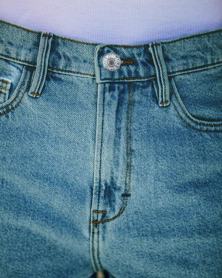 High waisted denim shorts