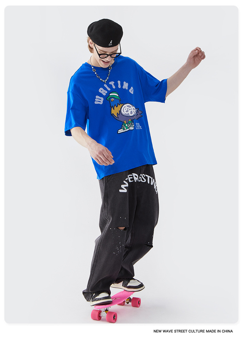 Summer Men Women Short Sleeve T-shirt Tee Pullover Tops Unisex Sweatshirt