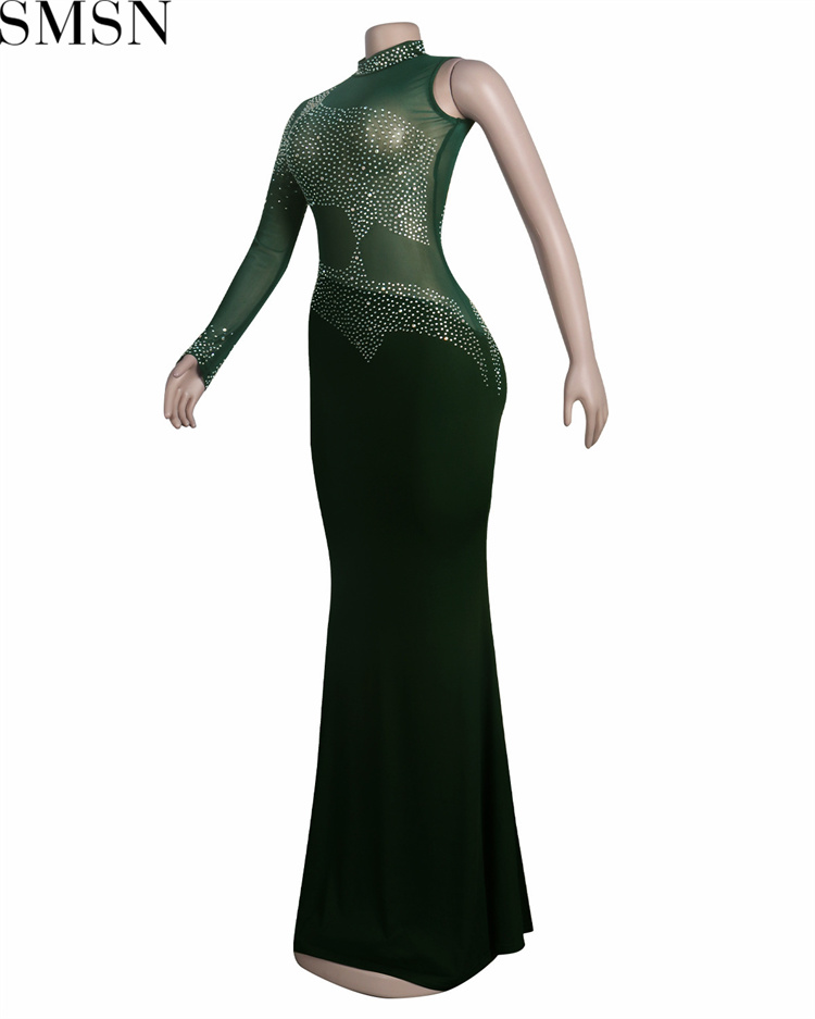 Evening Dresses 2022 Amazon Rhinestone Mesh Slim Fit Dress