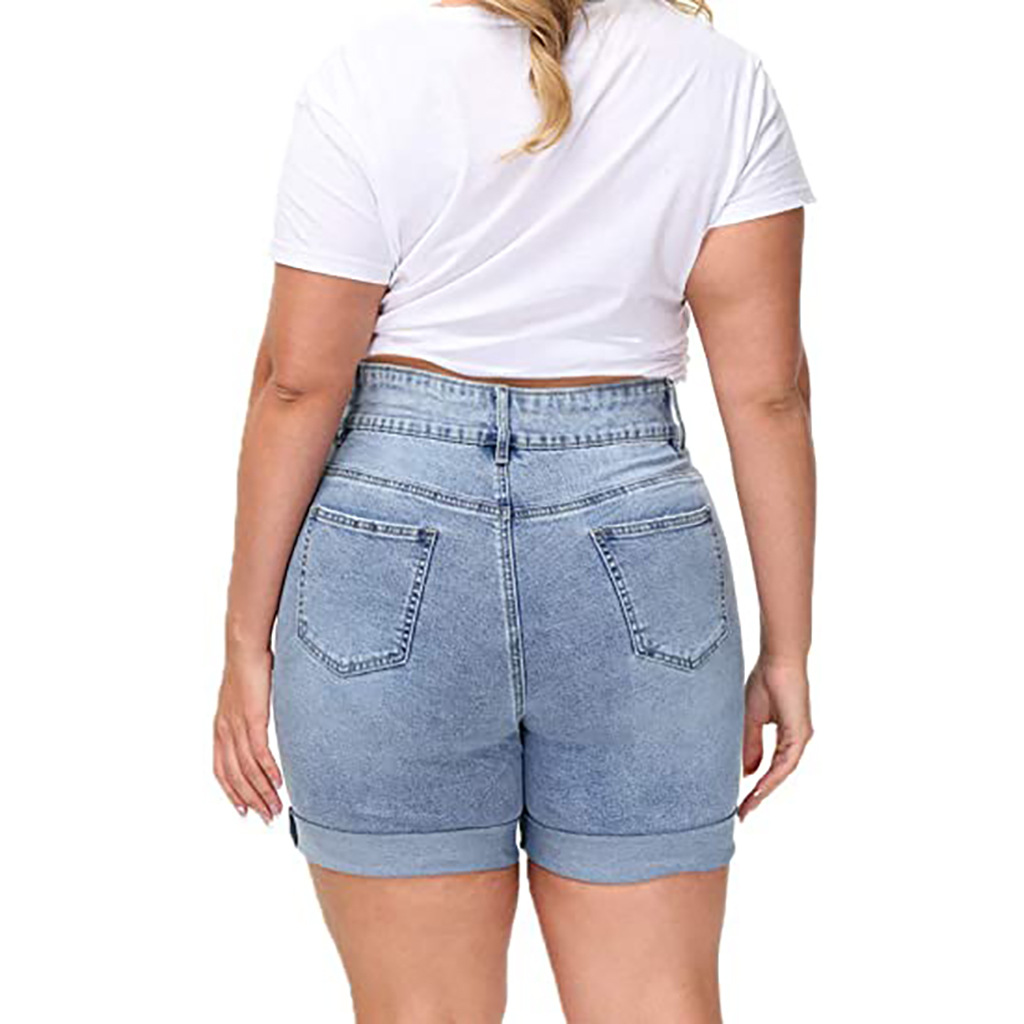 Fashion hand worn denim straight pants