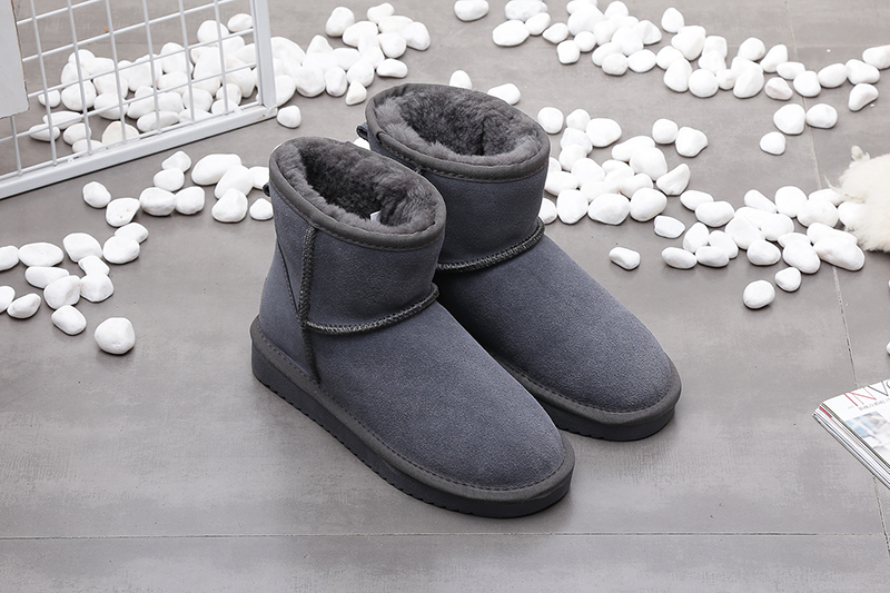 Women Boots Suede Ankle Boot Leather Winter Snow Shoes Footwear 34-42