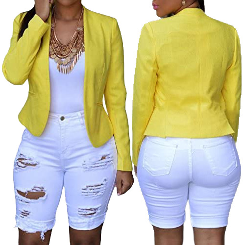 Fashionable water wash hole high waist jeans