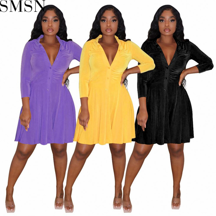 Elegant Dresses 2022 new Korean velvet long sleeve A line casual dress