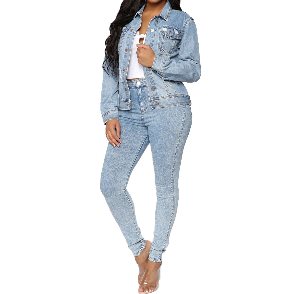 Casual fashion denim coat (coat only)