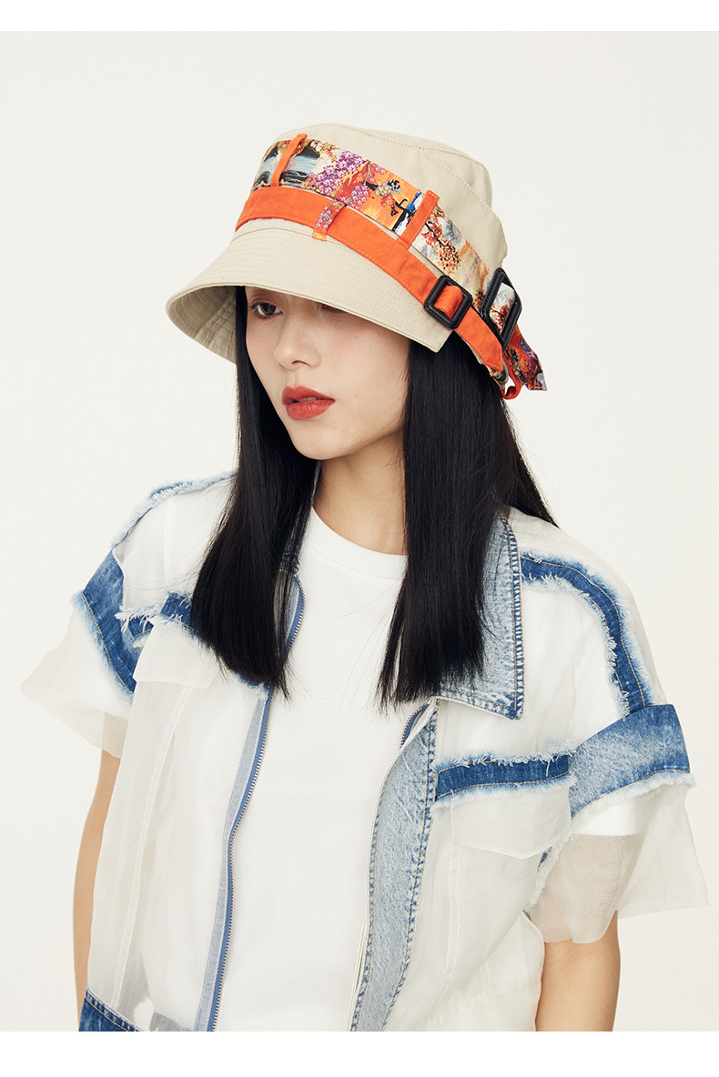 Men Women Casual Bucket Hat Narrow Flared Brim Cloche Hat Headwear Caps
