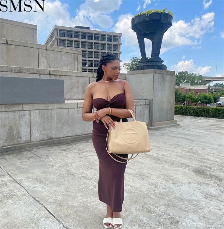 Casual Dress 2022 spring popular style knitted cross off shoulder fashion sexy woolen dress